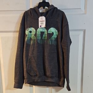 Chowdaheadz Youth Vermont 802 Grey Pullover Hoodie: GRAY: NEW WITH TAGS: SZ M